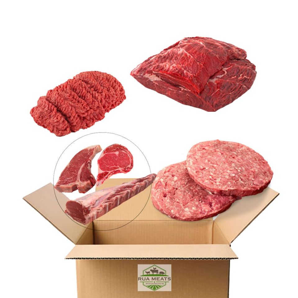 Package 01 - The Ultimate Beef Box! - Ground Beef - Assorted Steaks - Boneless Roasts and Hamburger Patties for only $300