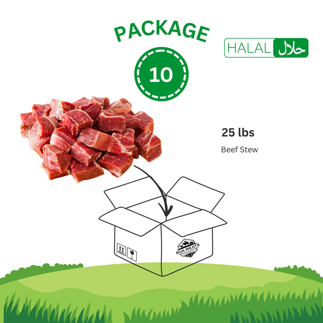 Package 10 - Premium Halal Beef Stew Box – 100% Grass-Fed, Slow-Cook Ready $200