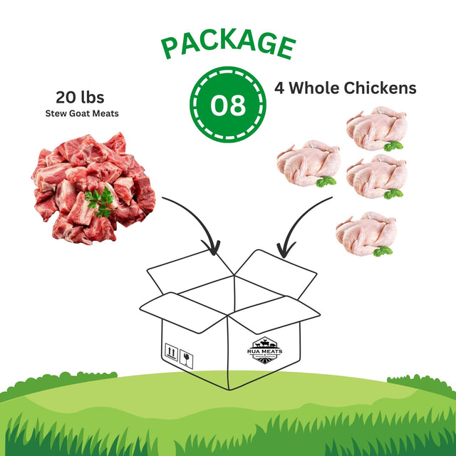 Package 08 - Fresh Goat & Whole Chicken Box – Naturally Raised, Full of Flavor $300
